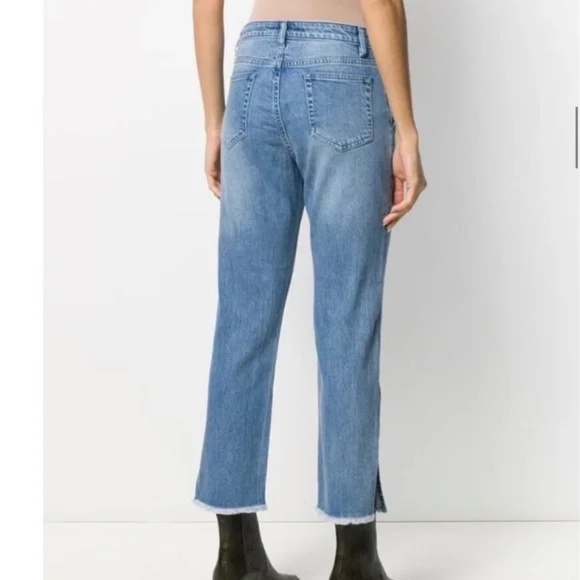 Michael Kors High Waist Frayed Hem Sky Blue Denim Jeans…Size 8 - Picture 4 of 11